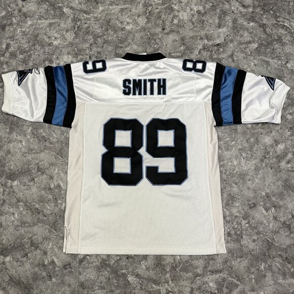 Steve Smith #89 Carolina Panthers jersey Reebok  Size 48 White Blue Black - Picture 2 of 8